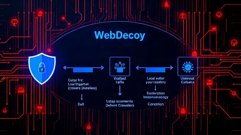 Diagram showing WebDecoy analyzing Vercel traffic and categorizing bots.