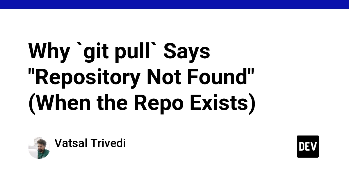 Git Pull Fails with "Repository Not Found" Due to Identity Issues