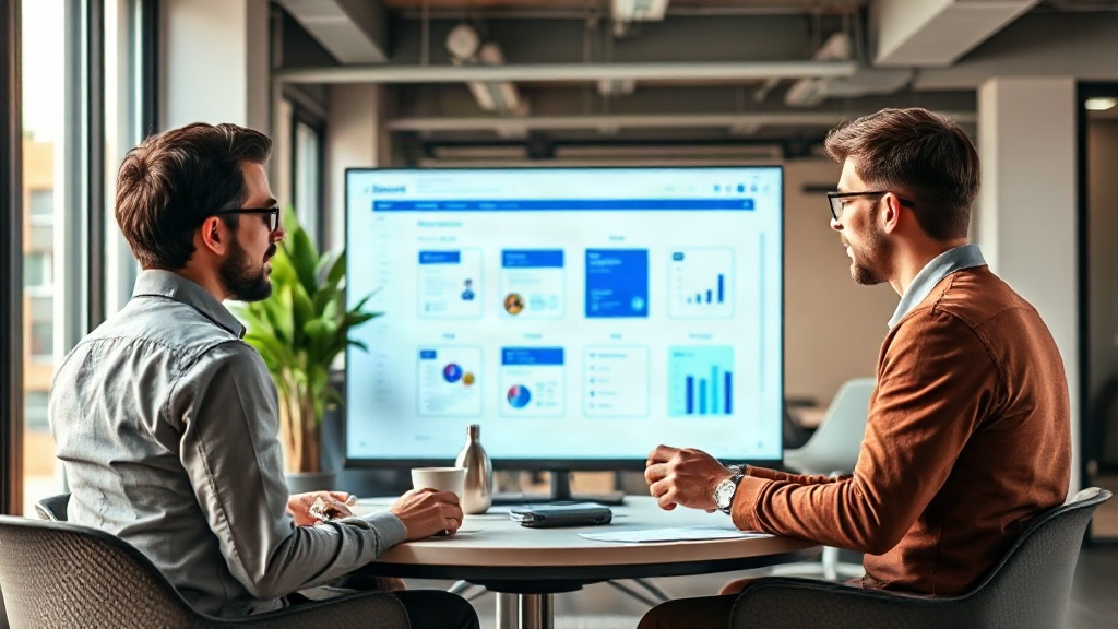 A founder presenting a compelling pitch deck to a venture capitalist.