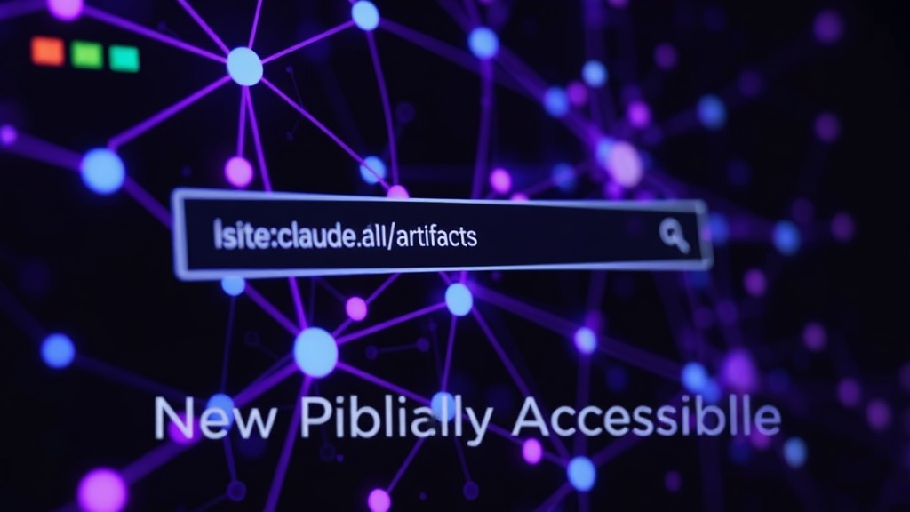 A screenshot showing the search results for 'site:claude.ai/public/artifacts' on a search engine