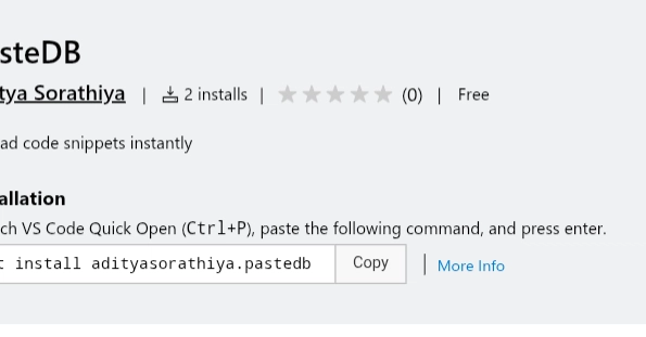 VS Code Extension Uploads Code Snippets to PasteDB in One Click