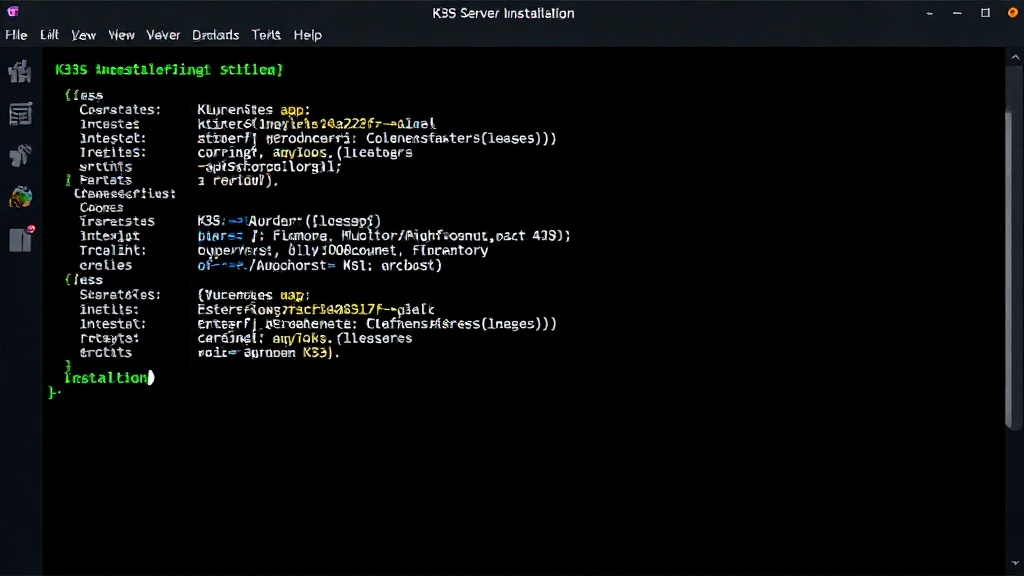 K3s installation script execution on a Debian server terminal
