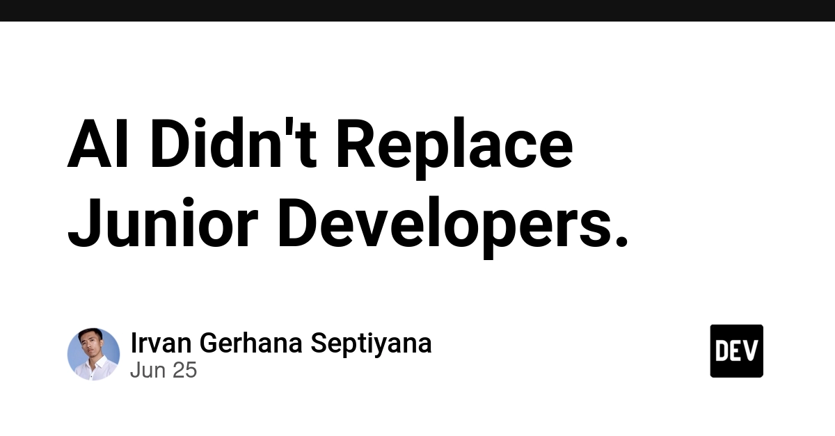 AI Replaces Junior Developer Tasks, Not Developers
