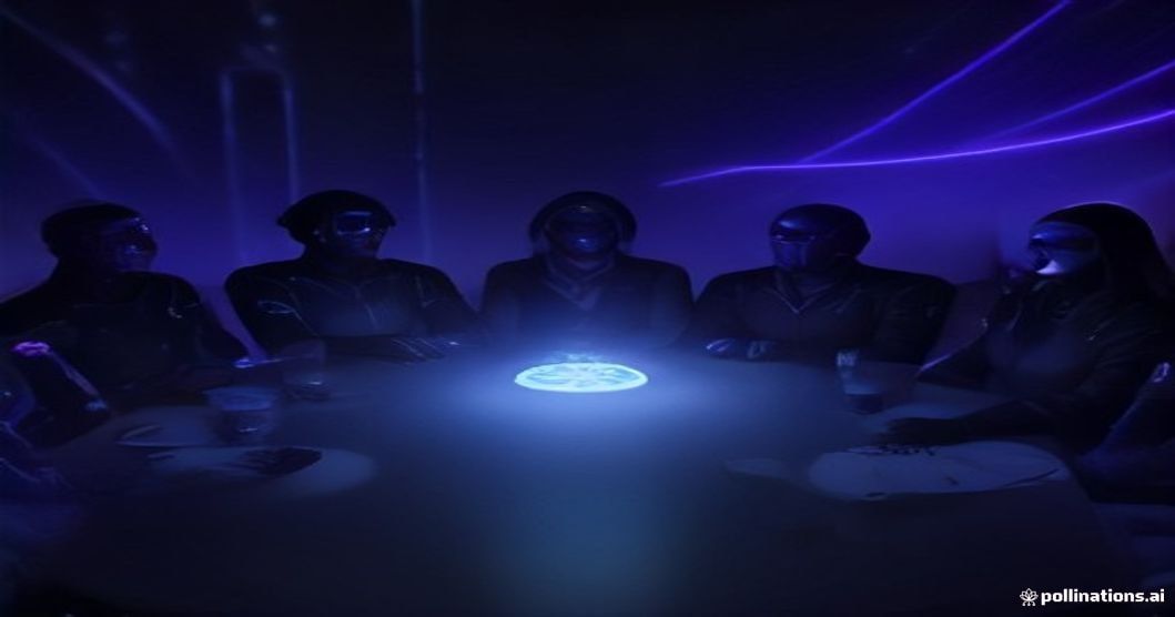 A diverse group of global citizens discussing AI ethics and values around a table.