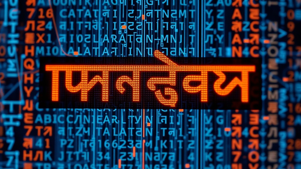 A visual representation of an ancient script being analyzed by AI algorithms