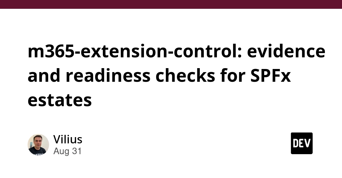 m365-extension-control Automates SPFx Estate Audits