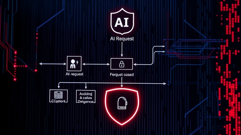 Diagram illustrating the flow of an AI request through a gateway to various models