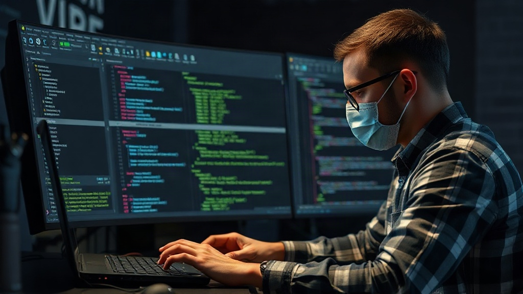Developer using an AI assistant to generate code snippets in a modern IDE