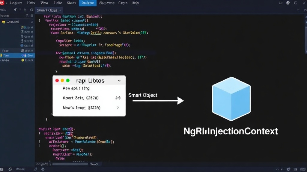 Diagram showing raw API data being transformed into a Smart Object within NgRx SignalStore using runInInjectionContext.