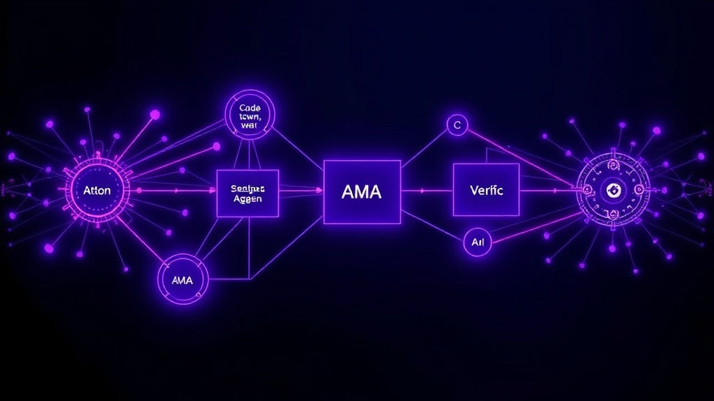 Diagram illustrating AMA-teras's multi-stage code generation and verification pipeline.
