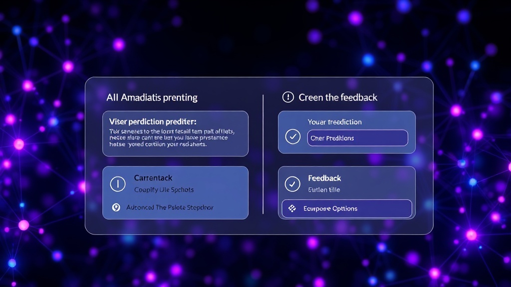 User interface showing AI prediction prompts and user correction feedback options.
