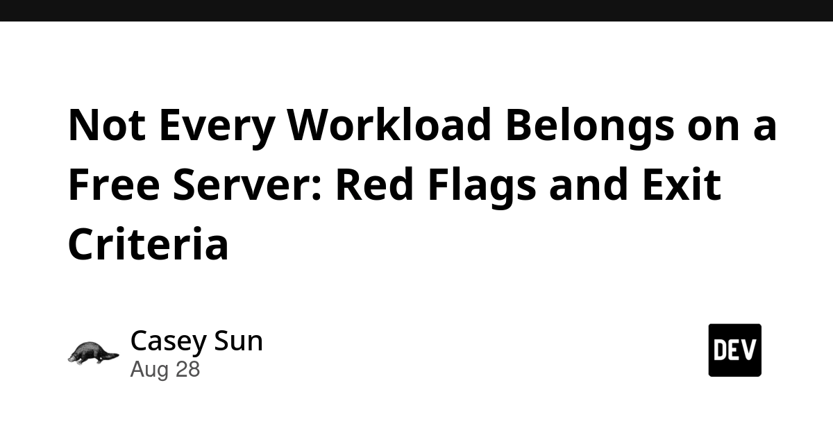 Free Servers Aren't Free: Red Flags for AI Workloads