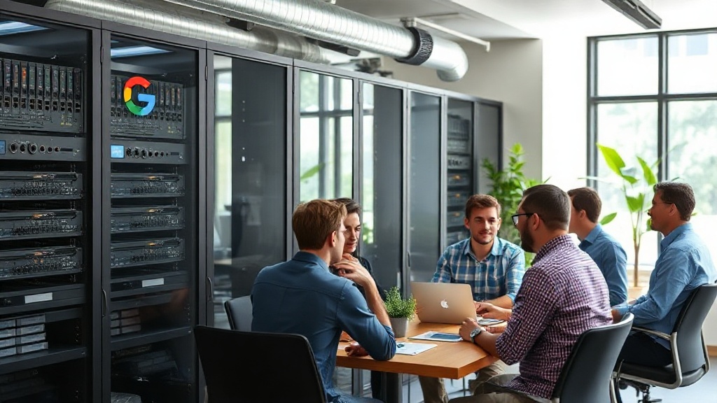 Google Cloud infrastructure servers powering advanced AI research