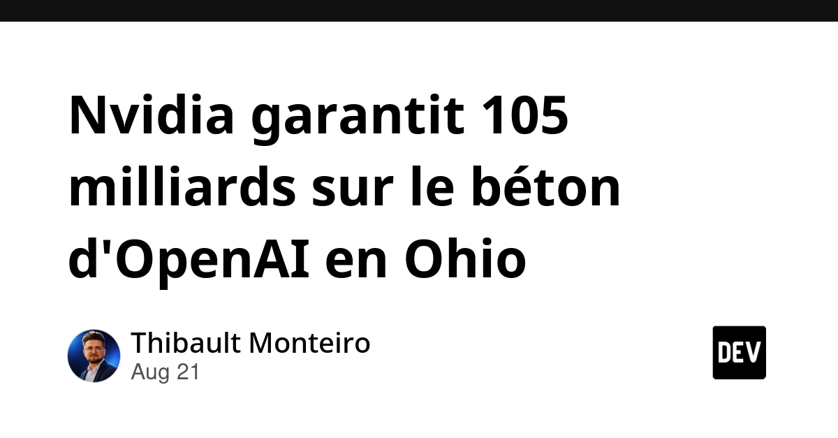Nvidia Garantit 105 Milliards $ sur le Campus IA d'OpenAI en Ohio