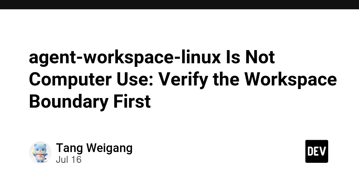Agent Workspace Linux: Isolating AI Agents from User Systems