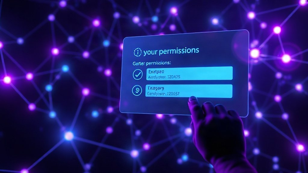 A user granting permissions to an AI assistant on a digital interface.