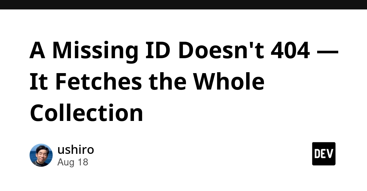 REST API Bug: Missing ID Fetches Collection Instead of 404