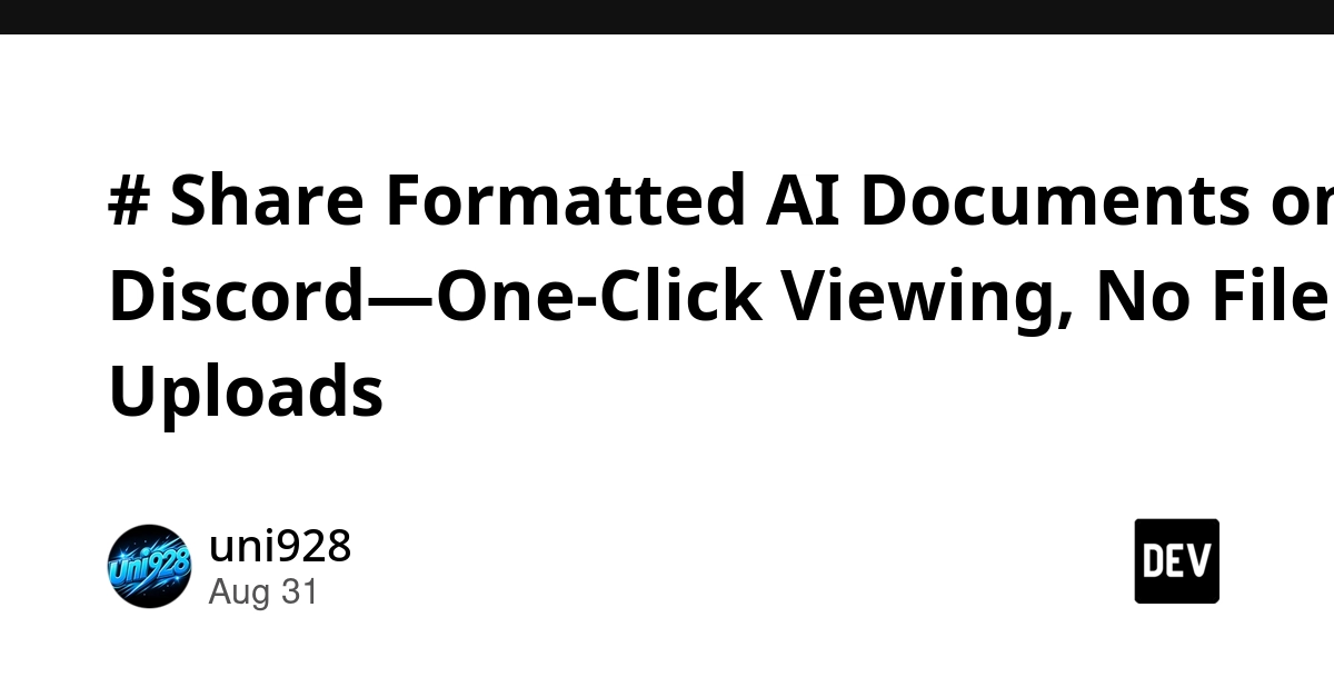 Share AI Markdown on Discord Via URL, No Uploads Needed