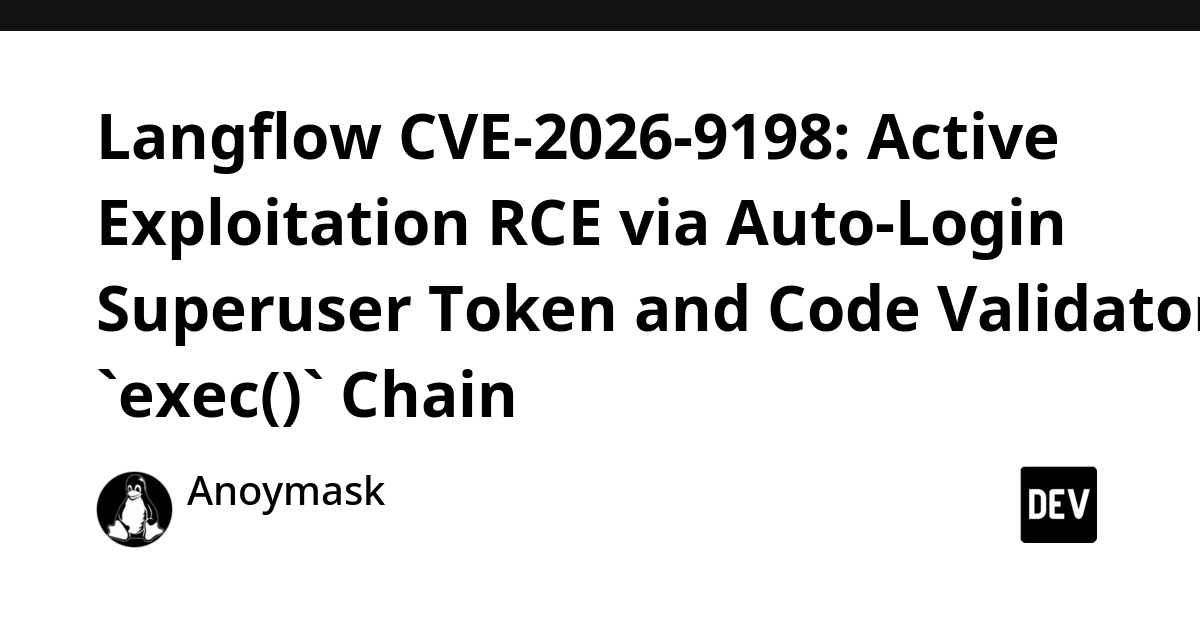 Langflow RCE Vulnerability (CVE-2026-9198) Actively Exploited