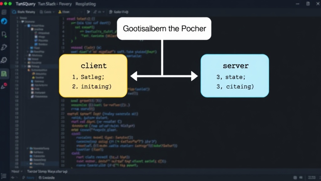 Diagram illustrating the flow of data between client and server states in TanStack Query