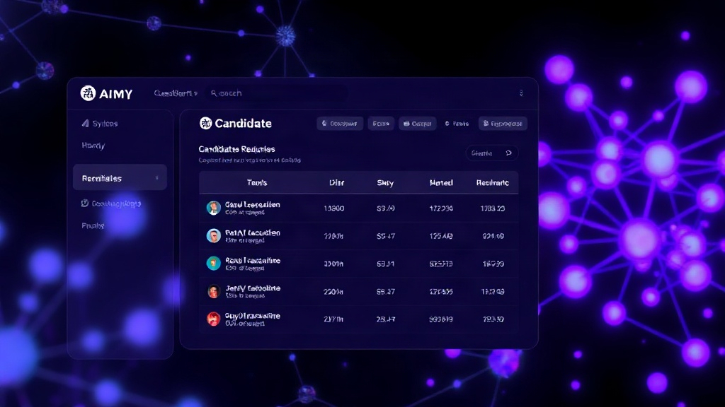 Jellyfish Amy dashboard showing candidate sourcing results for a job requisition