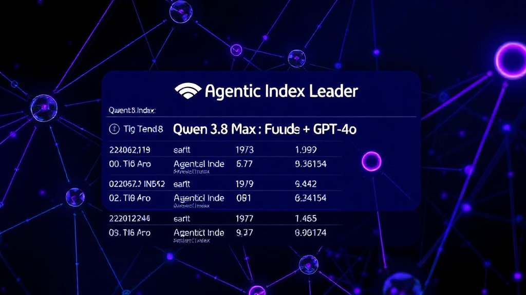 Agentic Index leaderboard showing Qwen3.8 Max at the top position.