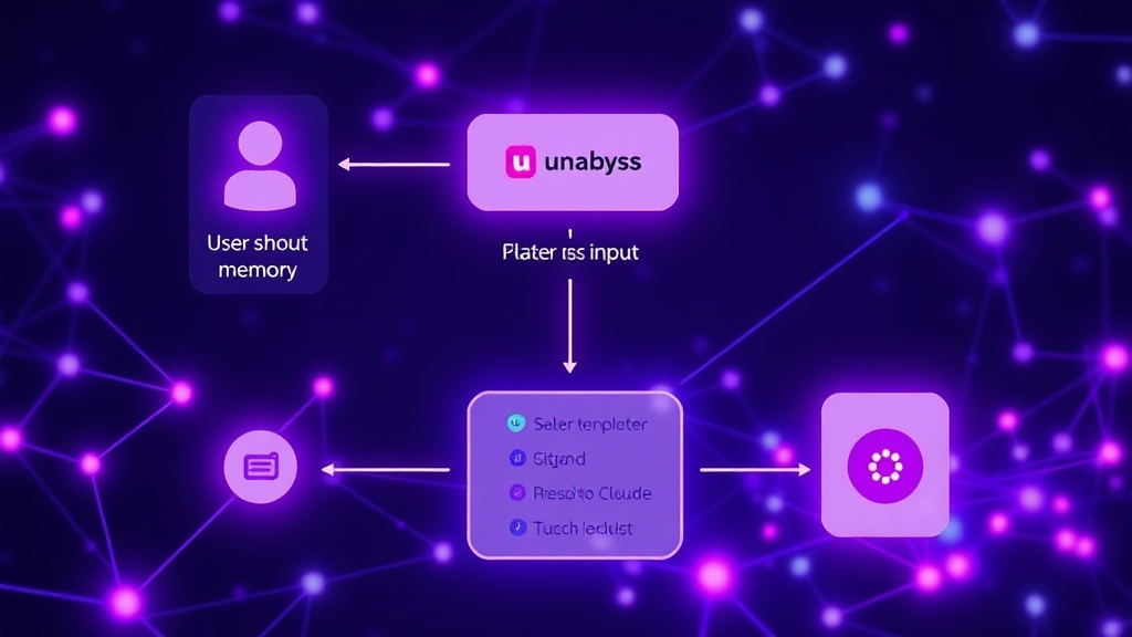 Diagram illustrating data flow from user input to Unabyss shared memory and back to Claude.