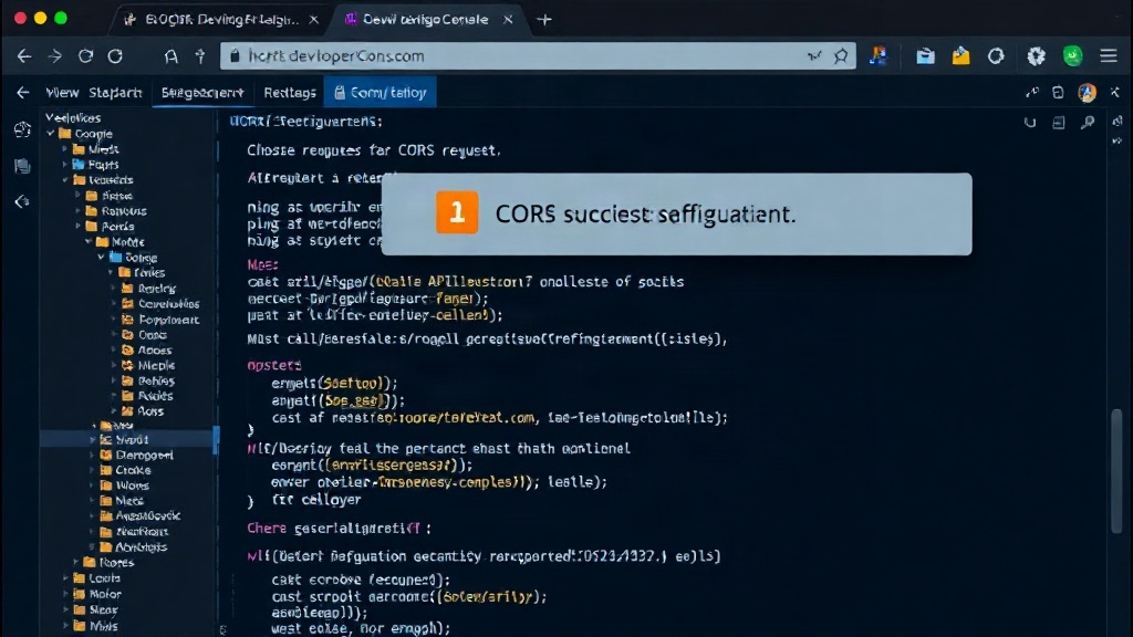 Browser developer console showing a successful CORS request after configuration