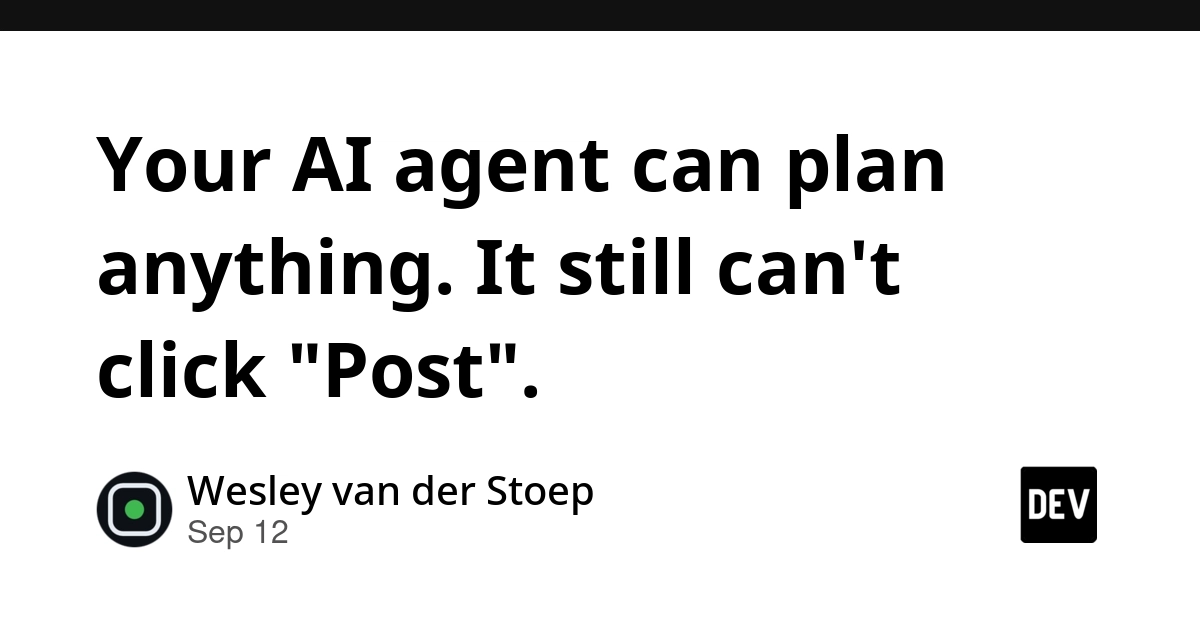 AI Agents Can Plan, But Lack Hands to Execute Tasks