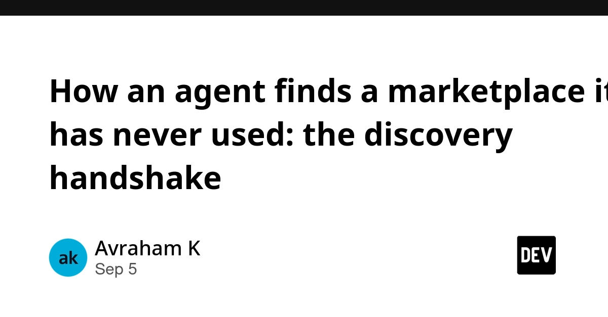 Agent Discovery Handshake: A New Path to Unused Marketplaces