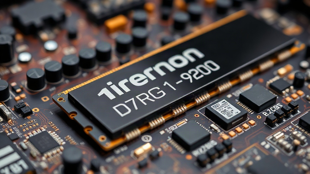 Micron 512GB DDR5-9200 memory module showcasing its high-density design