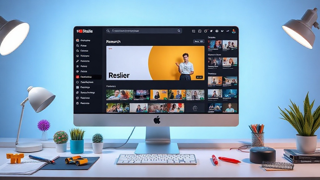 YouTube Studio interface showcasing the new Research tab experimental features