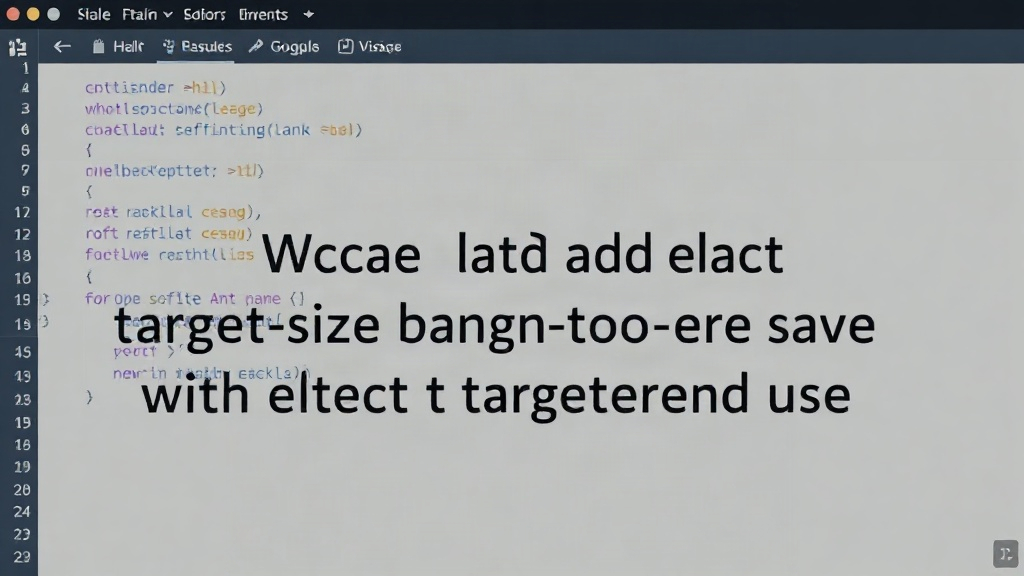 Visual representation of interactive elements with sufficient target size and spacing