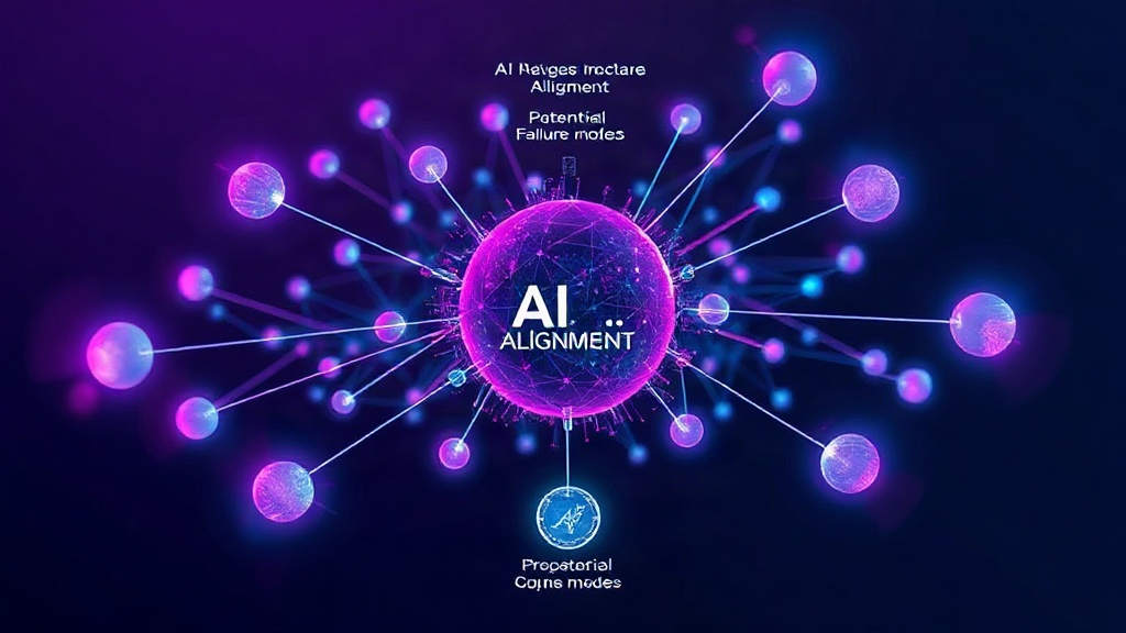 Diagram illustrating the core concepts of AI alignment and potential failure modes.