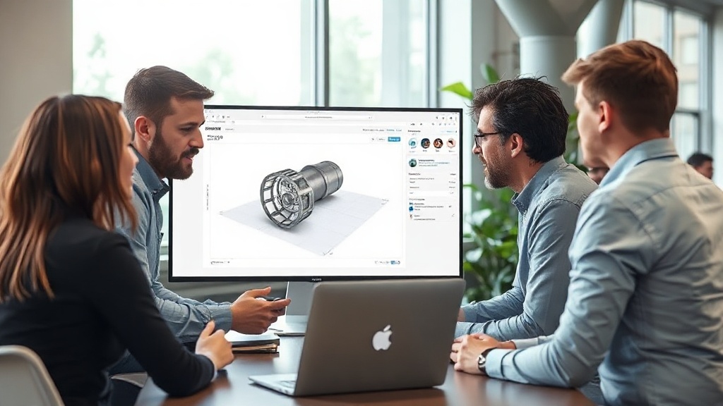 Illustration of a 3D model being analyzed in the Ventorah browser interface