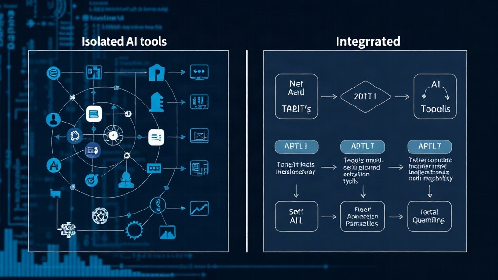 Developer's diagram showing isolated AI tools versus an integrated workflow