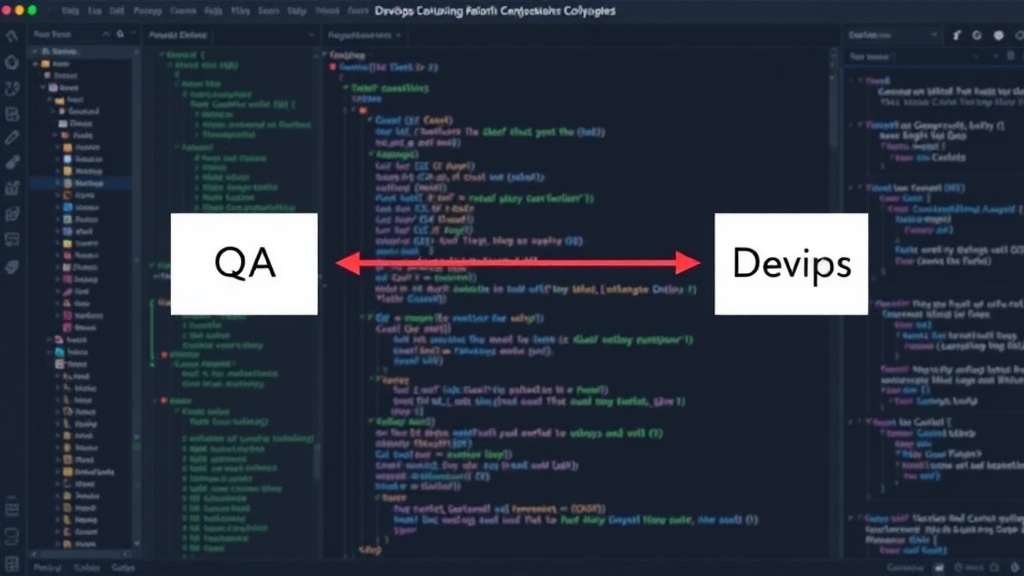 Diagram illustrating the initial confusion between QA and DevOps responsibilities.