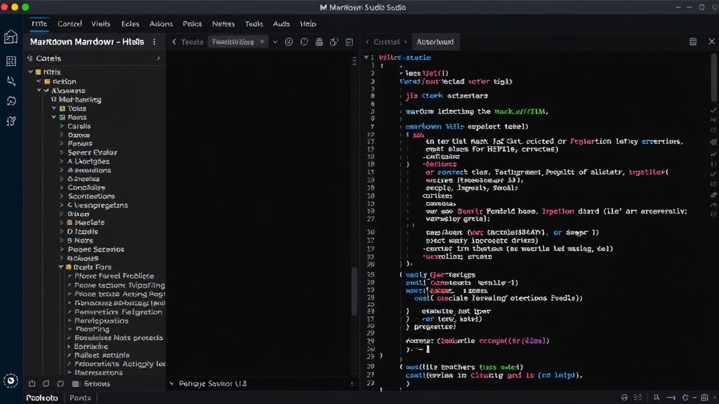 Markdown Studio interface showing HTML input and Markdown output panes