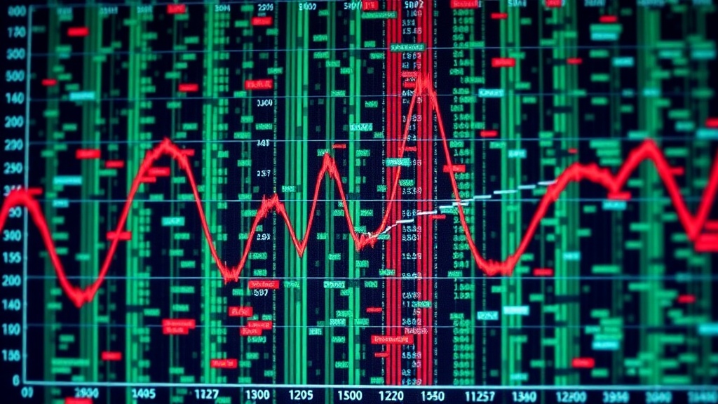 A visual representation of noisy time series data with trend and seasonality components.