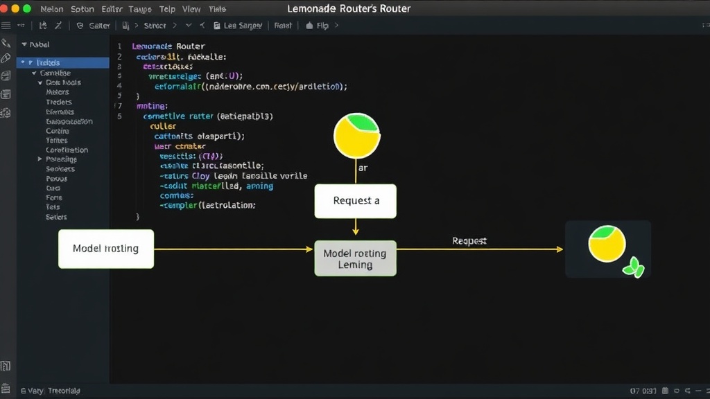 Diagram illustrating the Lemonade Router's request handling and model routing flow