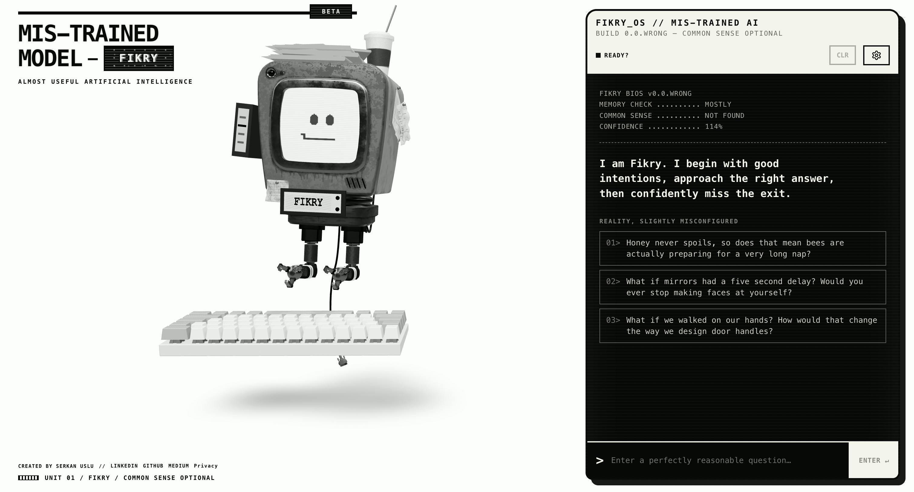 Fikry: AI That Embraces Inaccuracy Powered by Bad Data