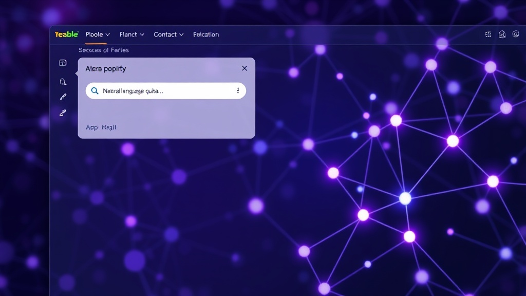 Teable 3.0 interface showing natural language query input for data analysis