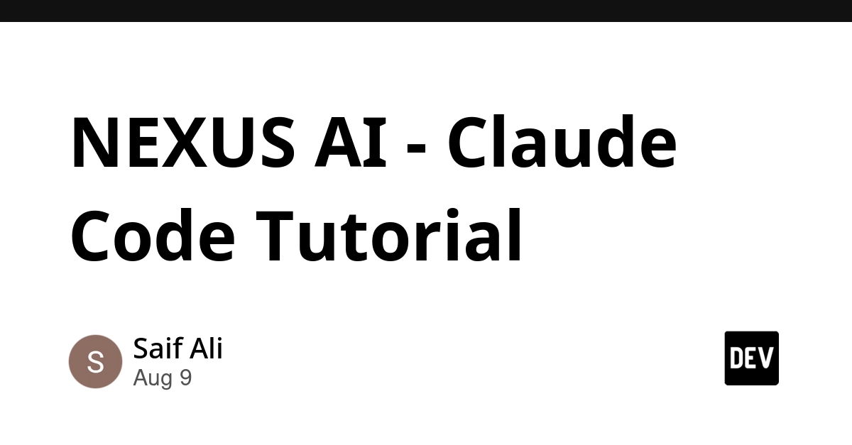 Build an AI App in an Afternoon: Nexus AI Claude Code Tutorial
