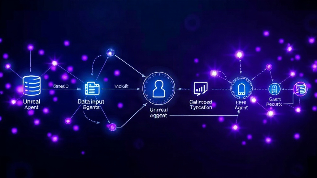 Diagram illustrating the automated workflow of Unreal Agent from data input to model deployment.