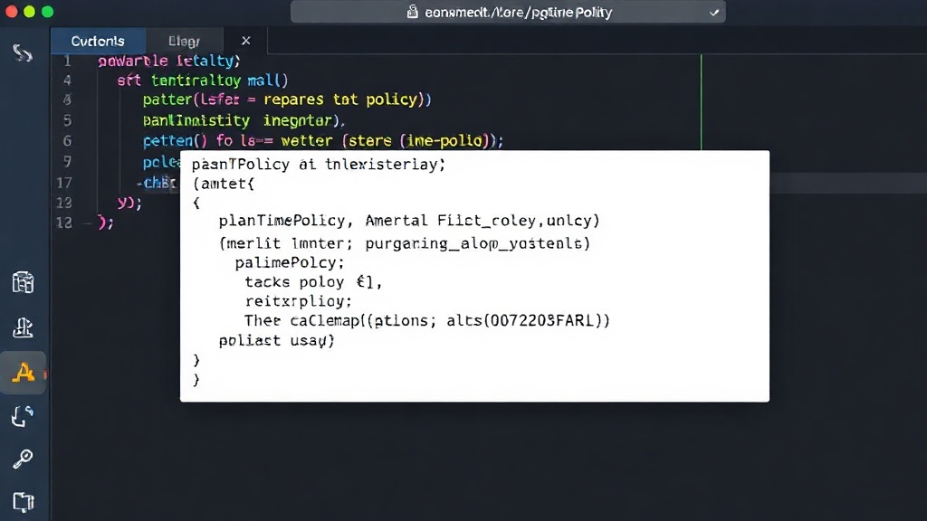Code snippet showing the import and basic usage of planTimePolicy from @workit/core/time-policy