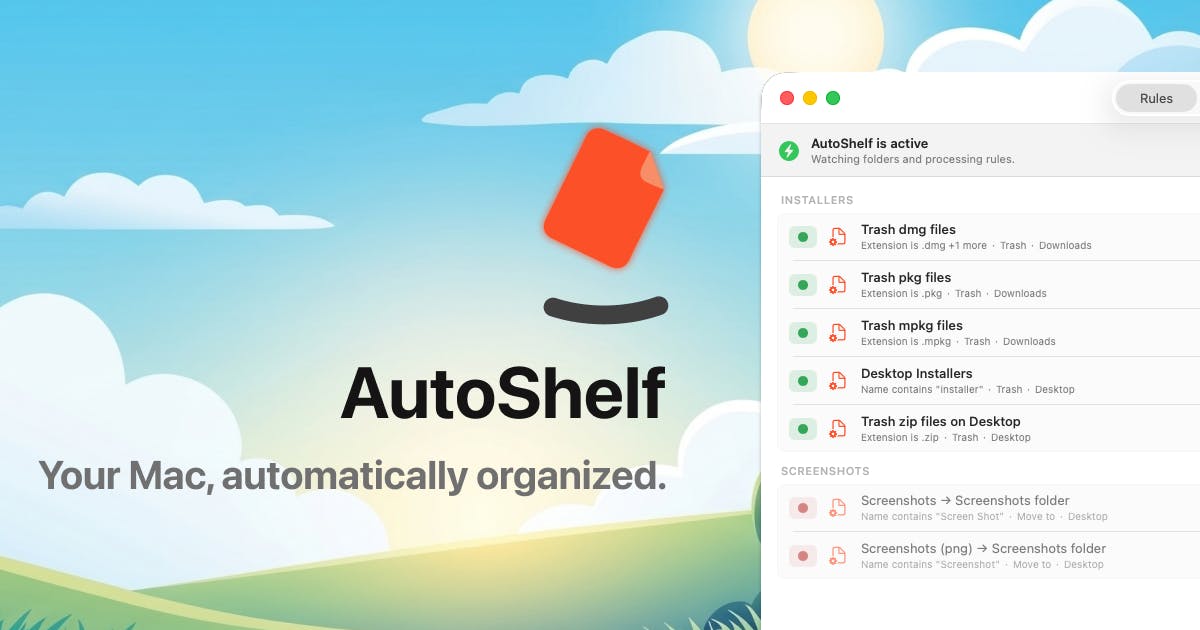 AutoShelf 2.0 Launches to Automate Mac File Organization