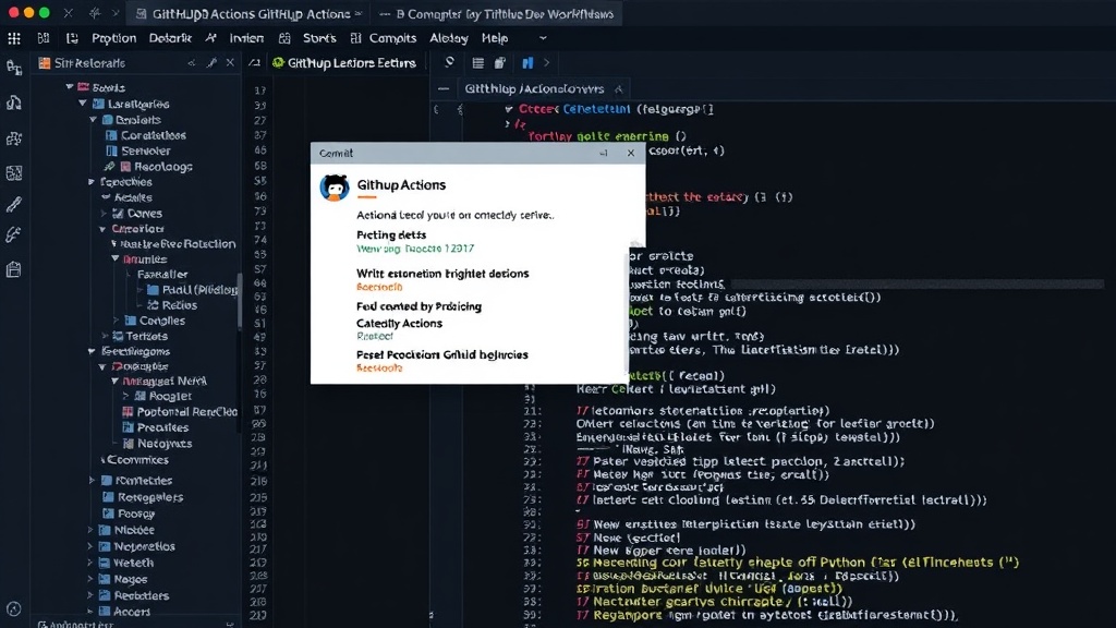 GitHub Actions workflow triggering a Python script on code commit