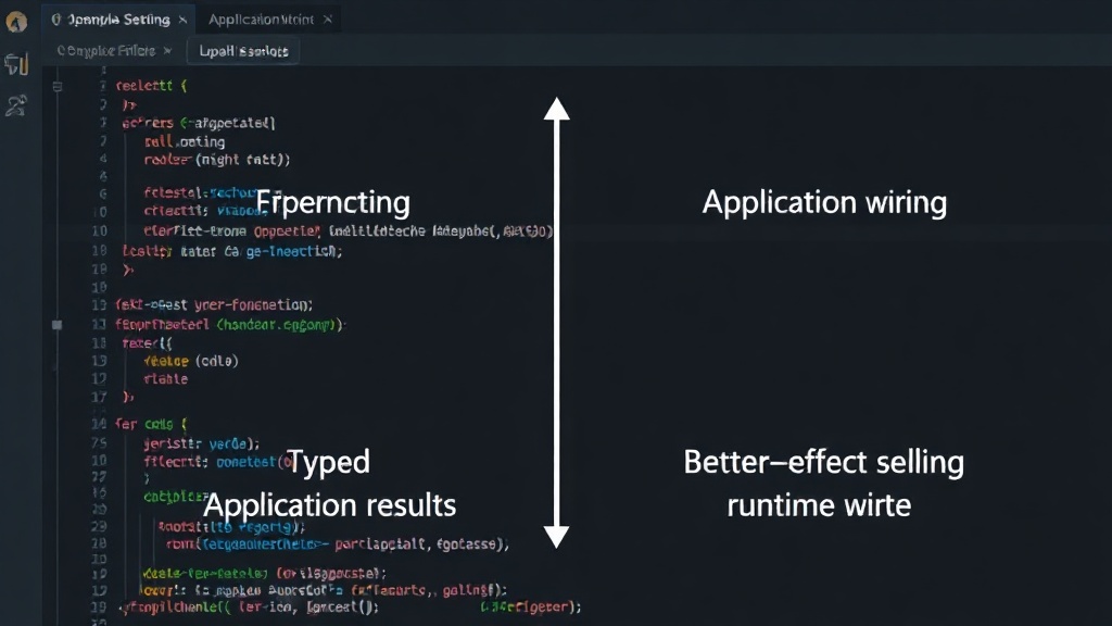 Diagram illustrating the difference between typed function results and application wiring.
