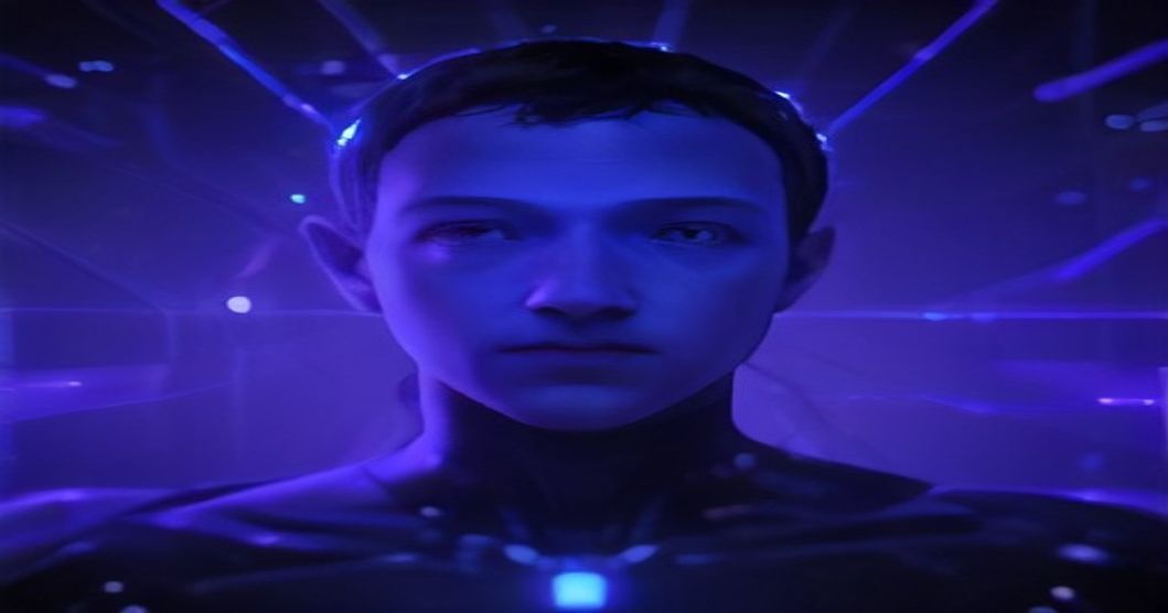 Mark Zuckerberg speaking at a Meta AI event about future AI research
