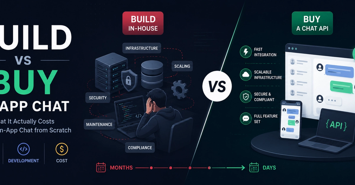 Build vs. Buy: The True Cost of In-House Chat App Infrastructure